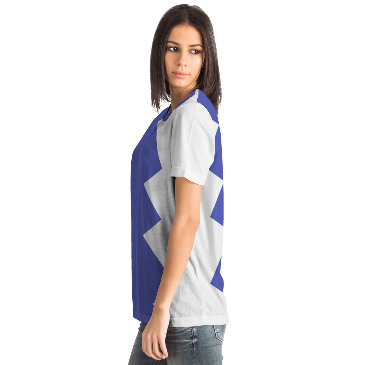 Pastel Purple and White Zigzag T-Shirt