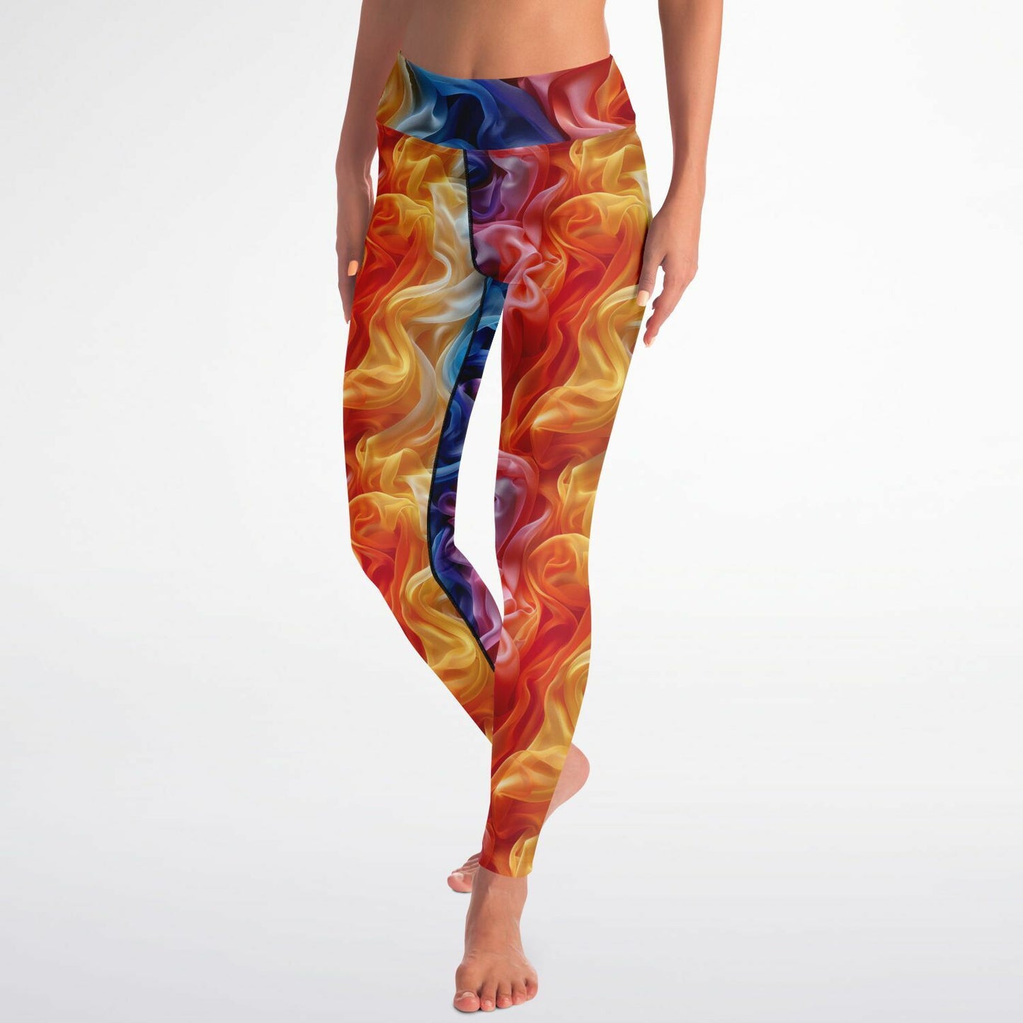 Silk Swirl Yoga Leggings - AOP