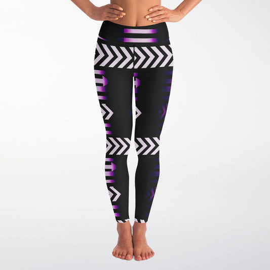 Neon Arrow Yoga Leggings - AOP