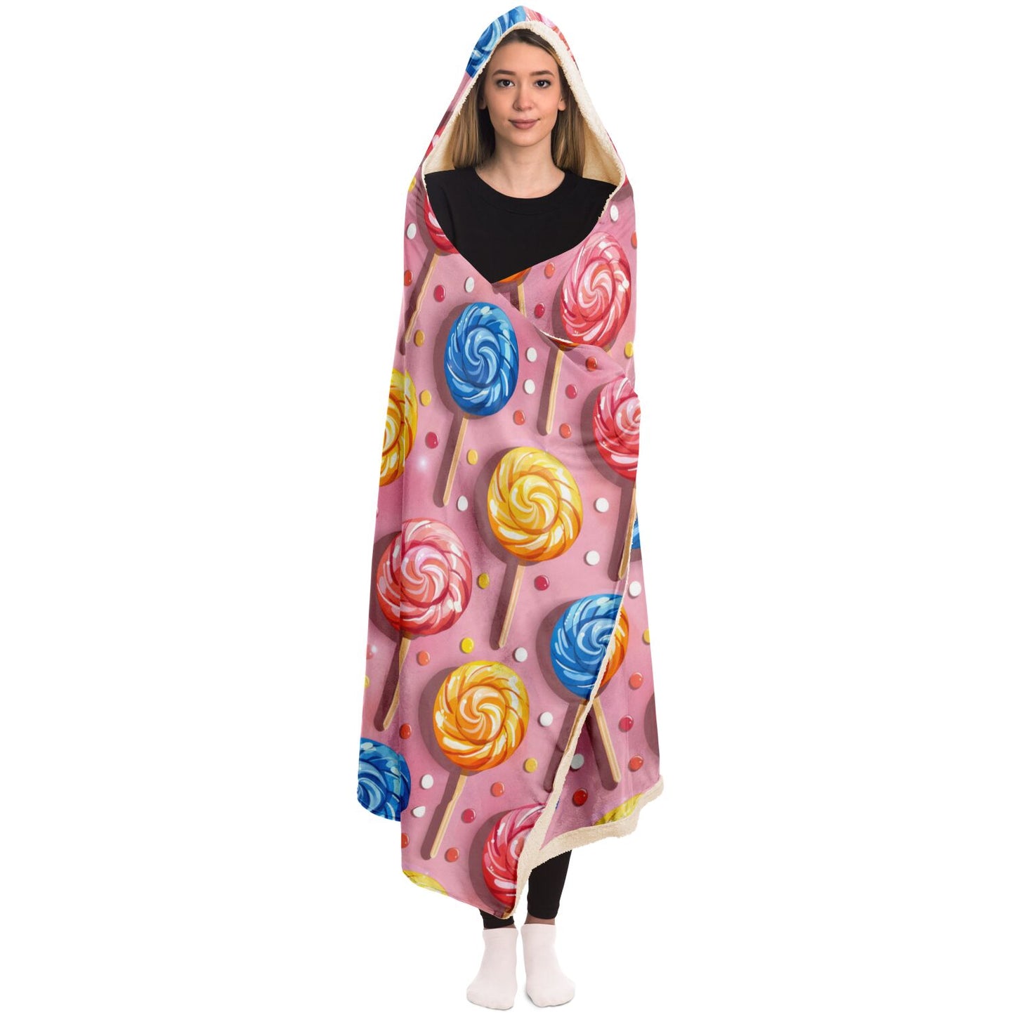 Candy Swirl Delight Hooded Blanket