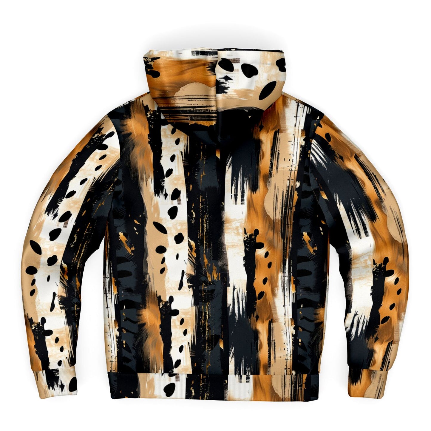 Wild Brushstroke Microfleece Zip hoodie - AOP