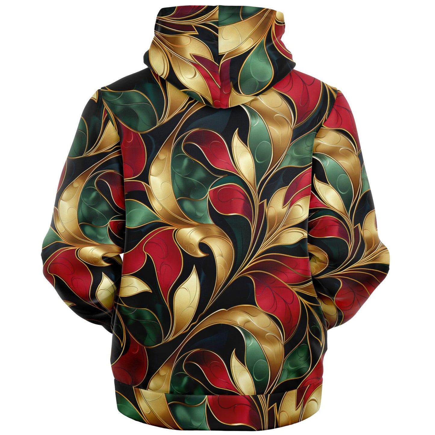 Elegant Flourish Microfleece Zip hoodie - AOP