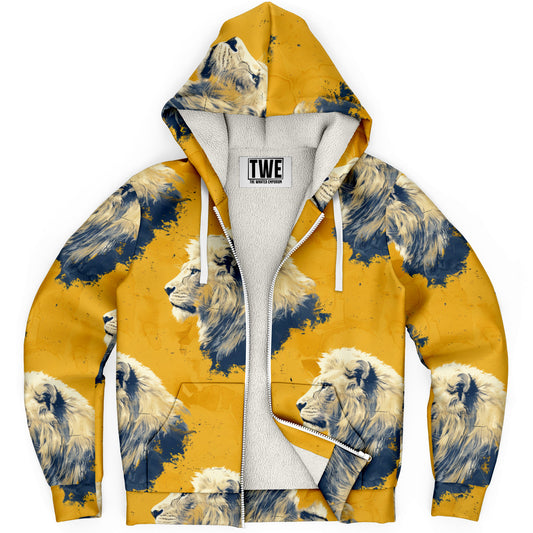 Majestic Lion Microfleece Zip hoodie - AOP