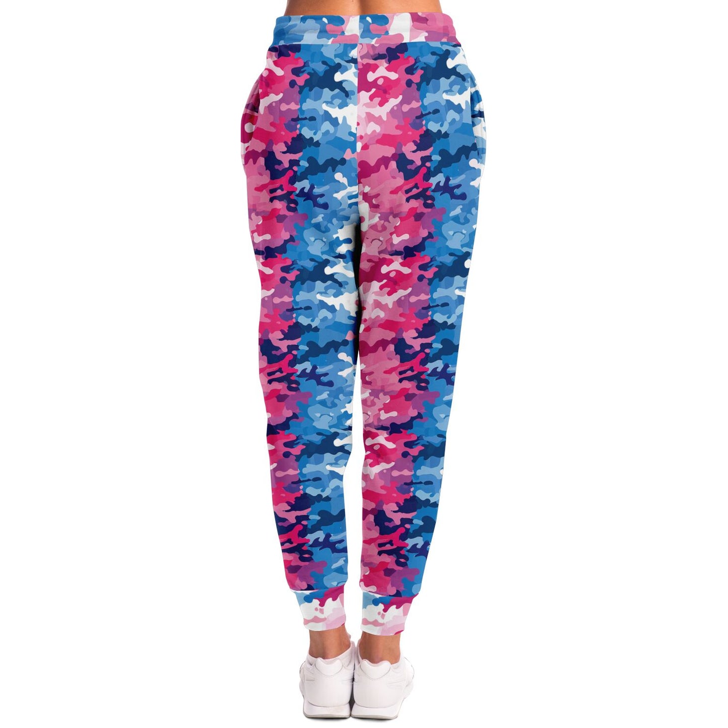 Vibrant Pink & Blue Camo Unisex Joggers - AOP