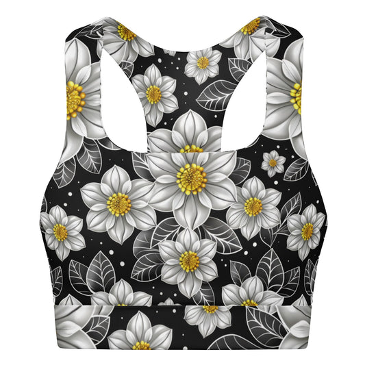 Elegant Bloom Padded Sports Bra