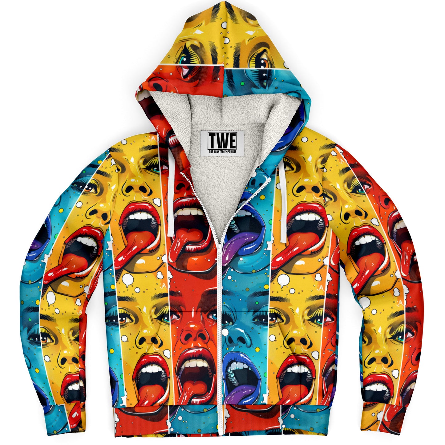 Pop Art Expressions Microfleece Zip hoodie - AOP