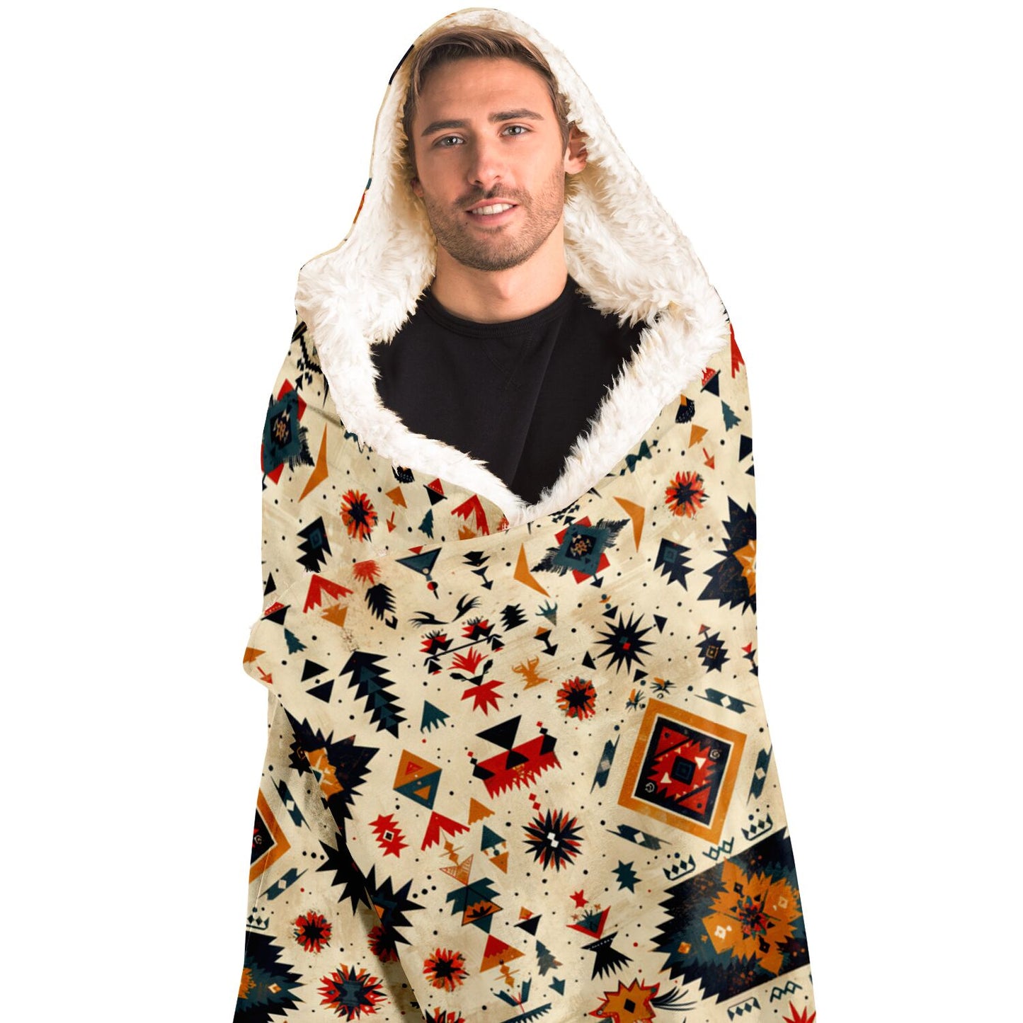 Southwestern Aztec Hooded Blanket