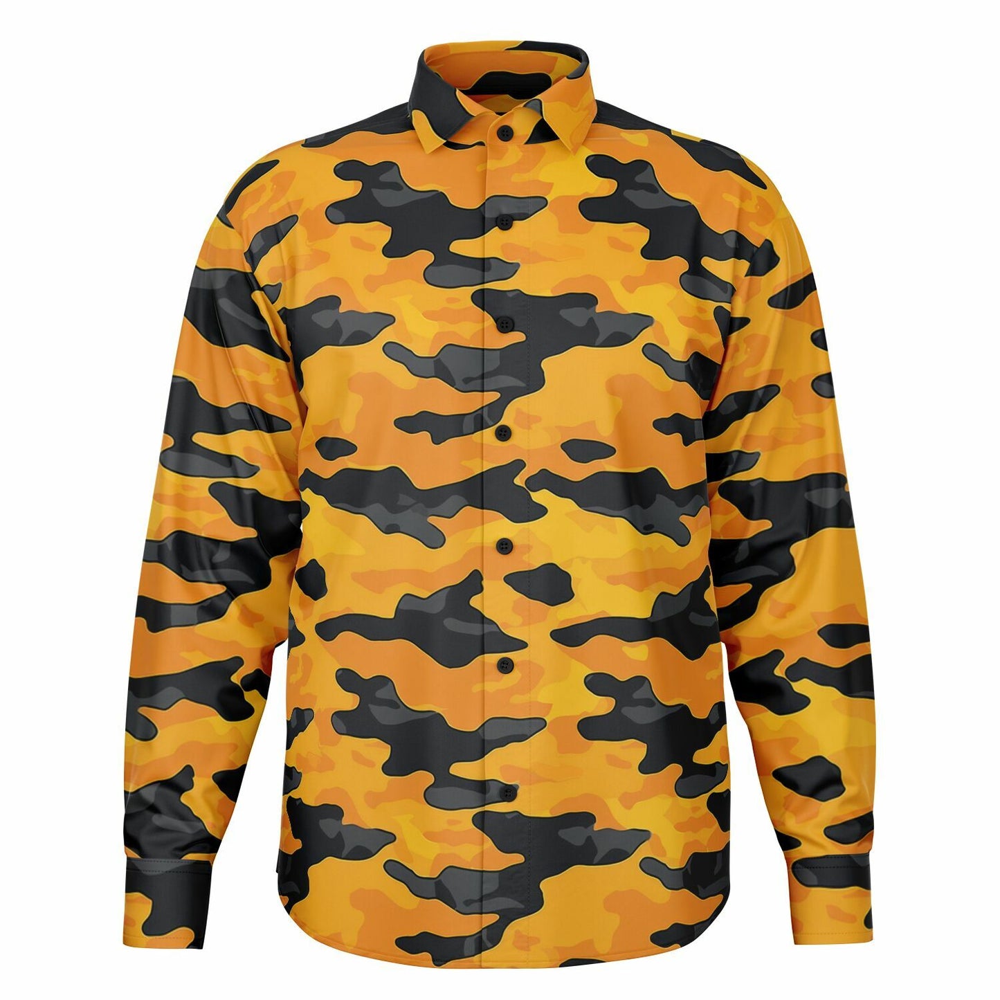 Vibrant Camo Long Sleeve Button Down Shirt