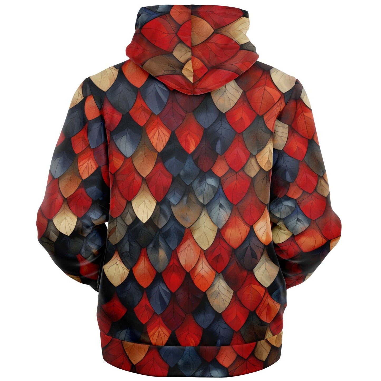 Autumn Leaf Scale Microfleece Zip hoodie - AOP