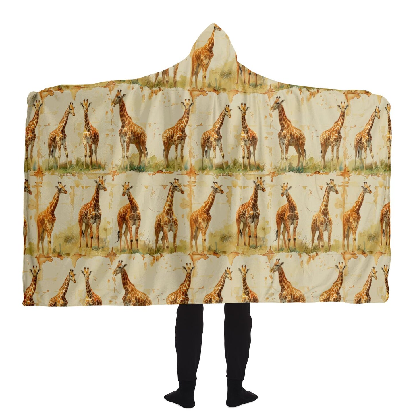 Graceful Giraffes Hooded Blanket