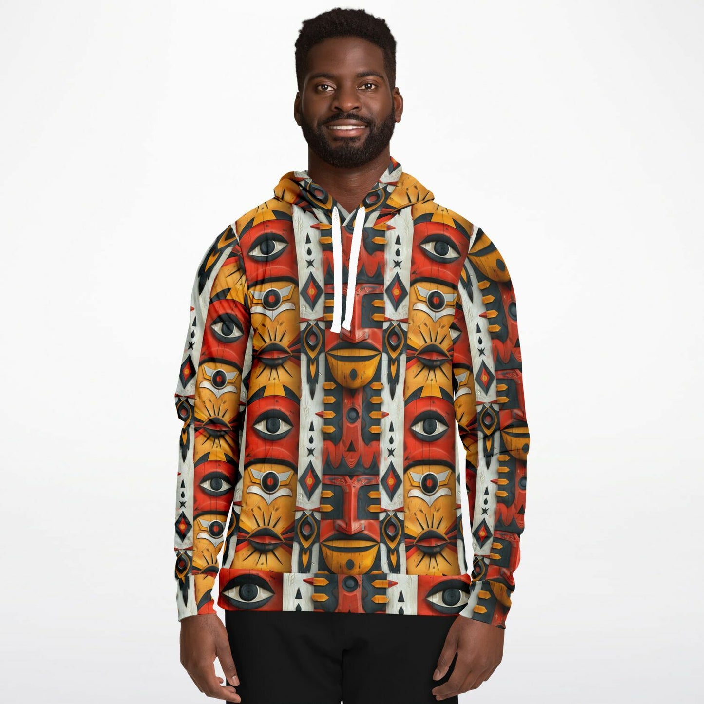 Tribal Eyes Pullover Fashion Hoodie - AOP