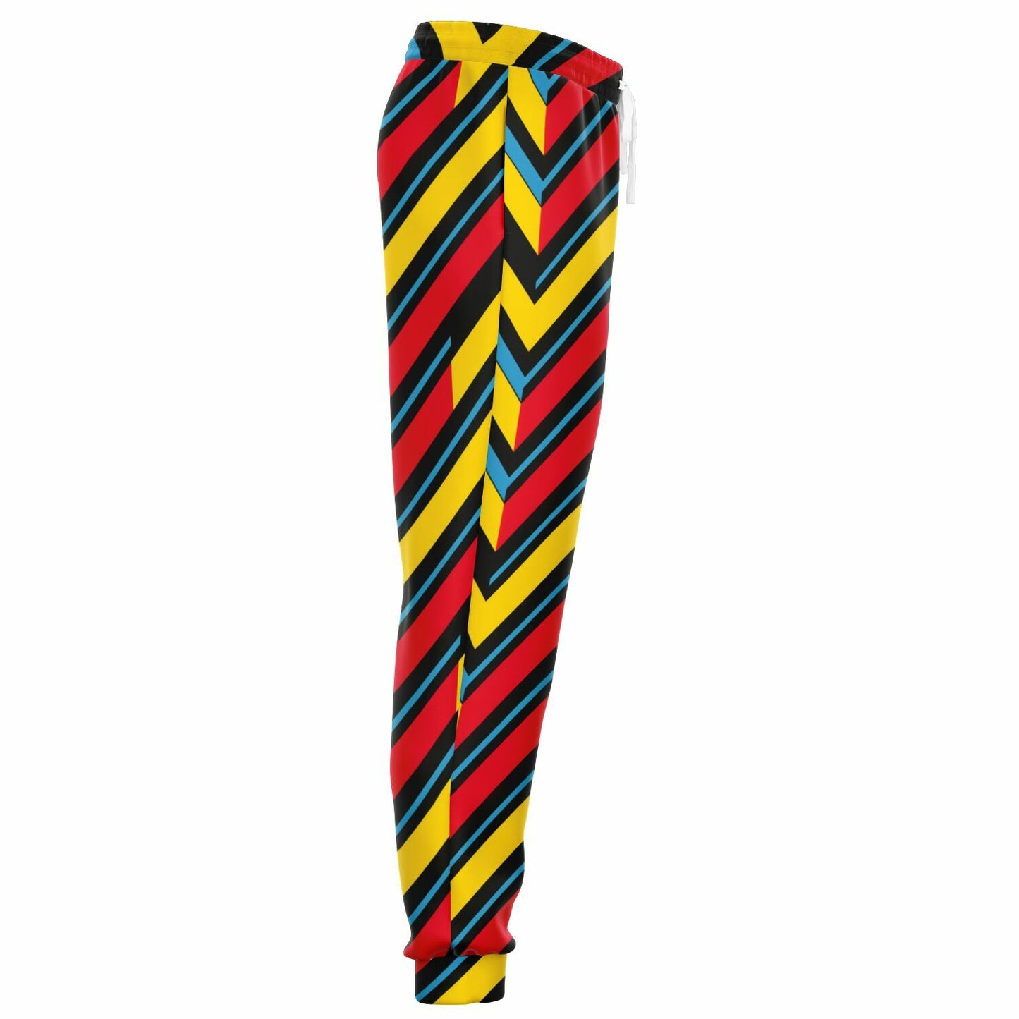 Vibrant Chevron High-Waisted Joggers for Bold and Trendy Loungewear - AOP