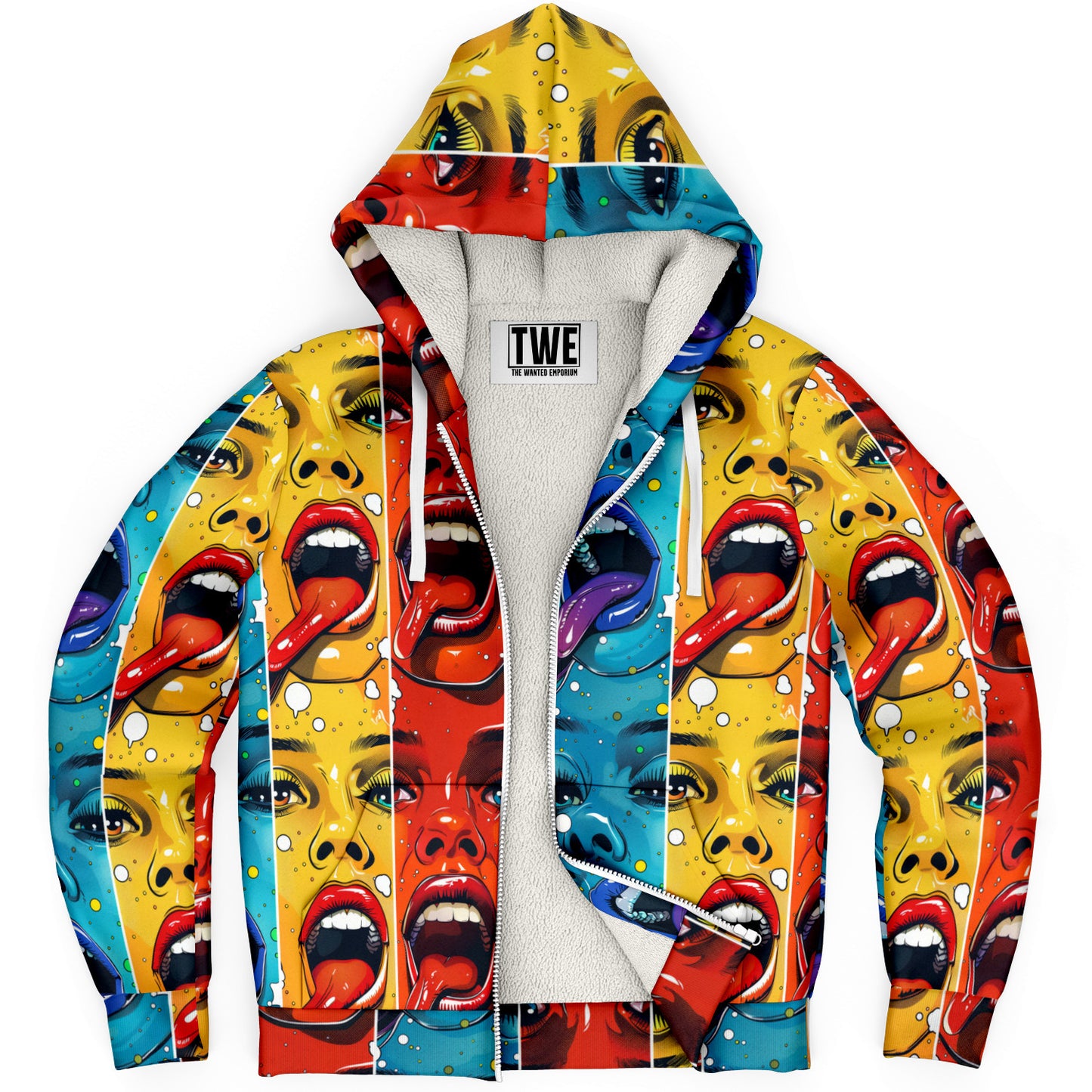 Pop Art Expressions Microfleece Zip hoodie - AOP