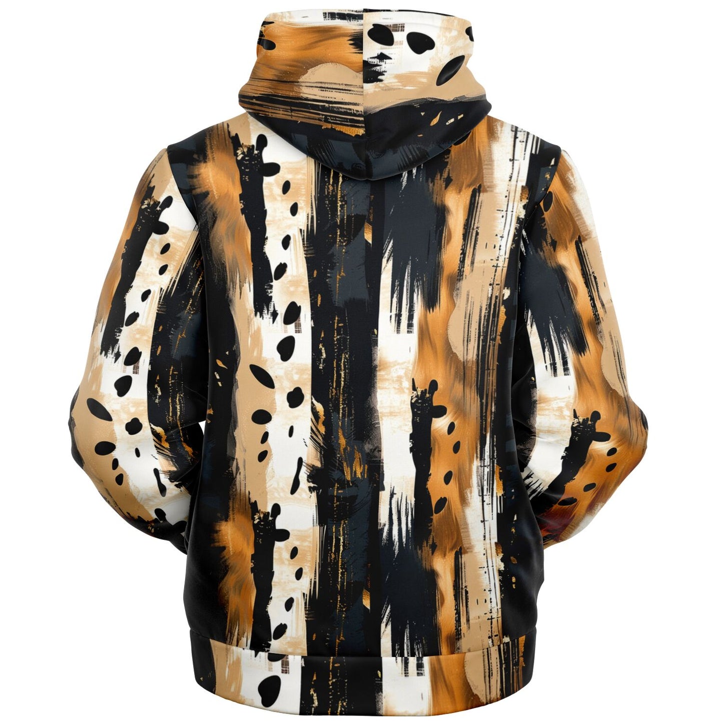 Wild Brushstroke Microfleece Zip hoodie - AOP