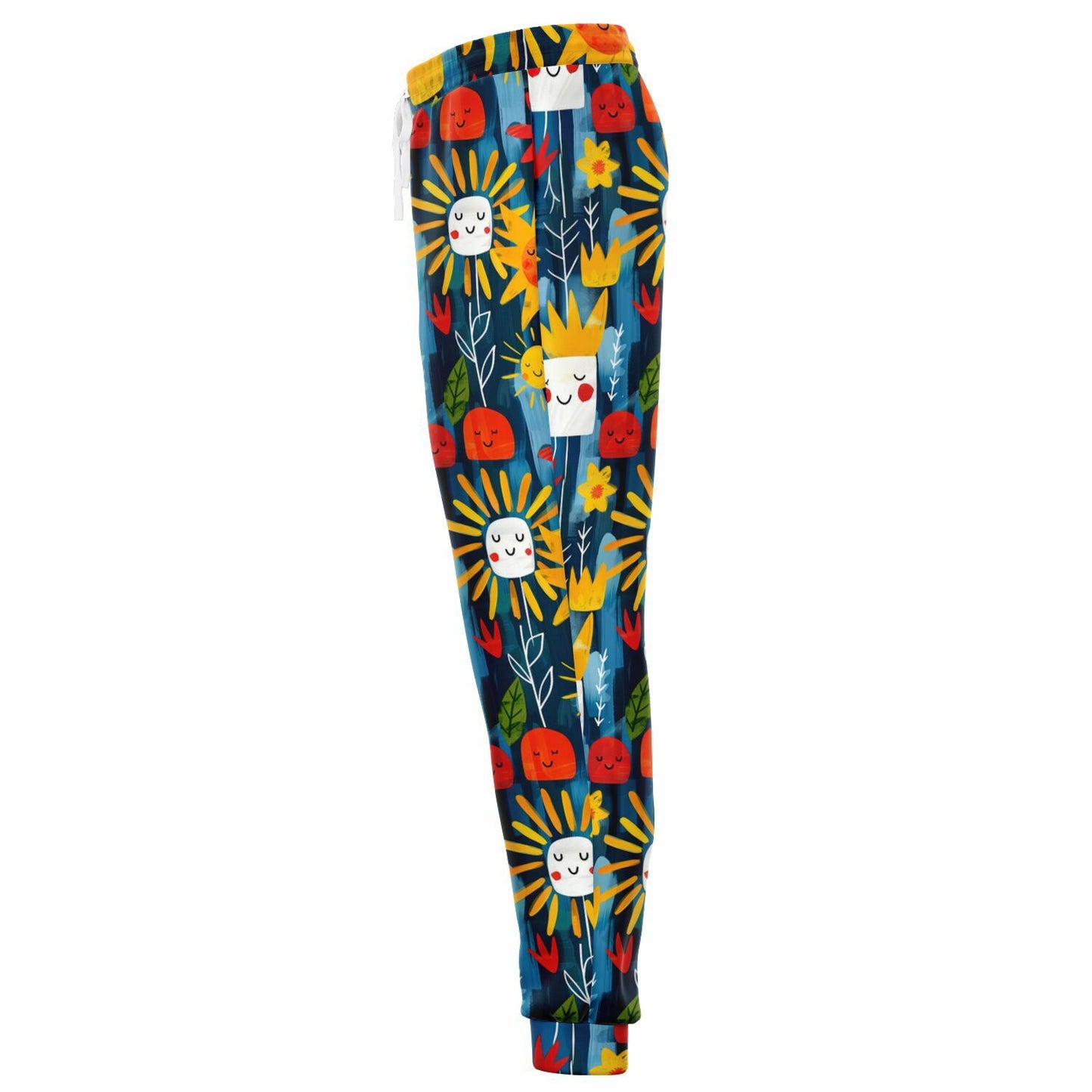 Whimsical Sunshine High-Waisted Joggers for Playful Loungewear - AOP