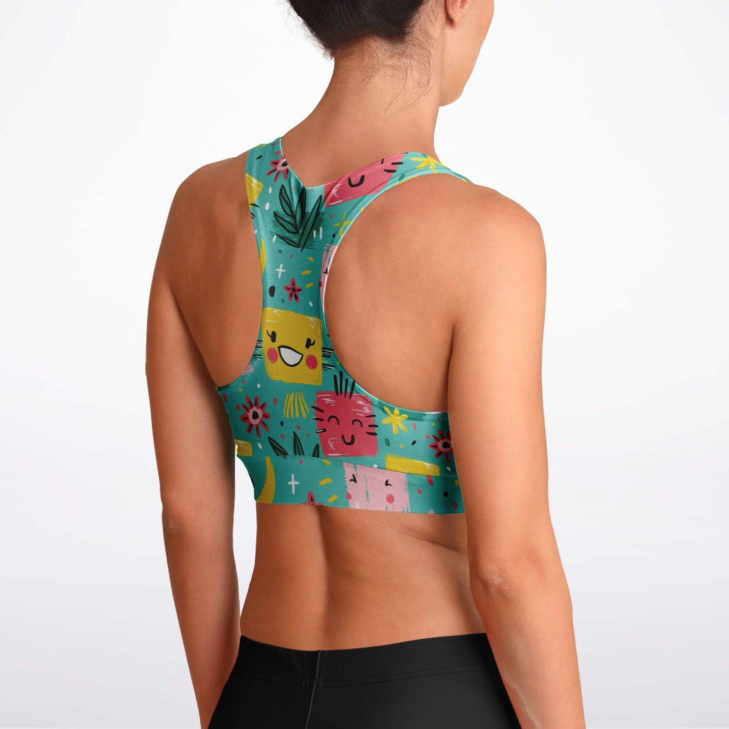 Tropical Joy Padded Sports Bra