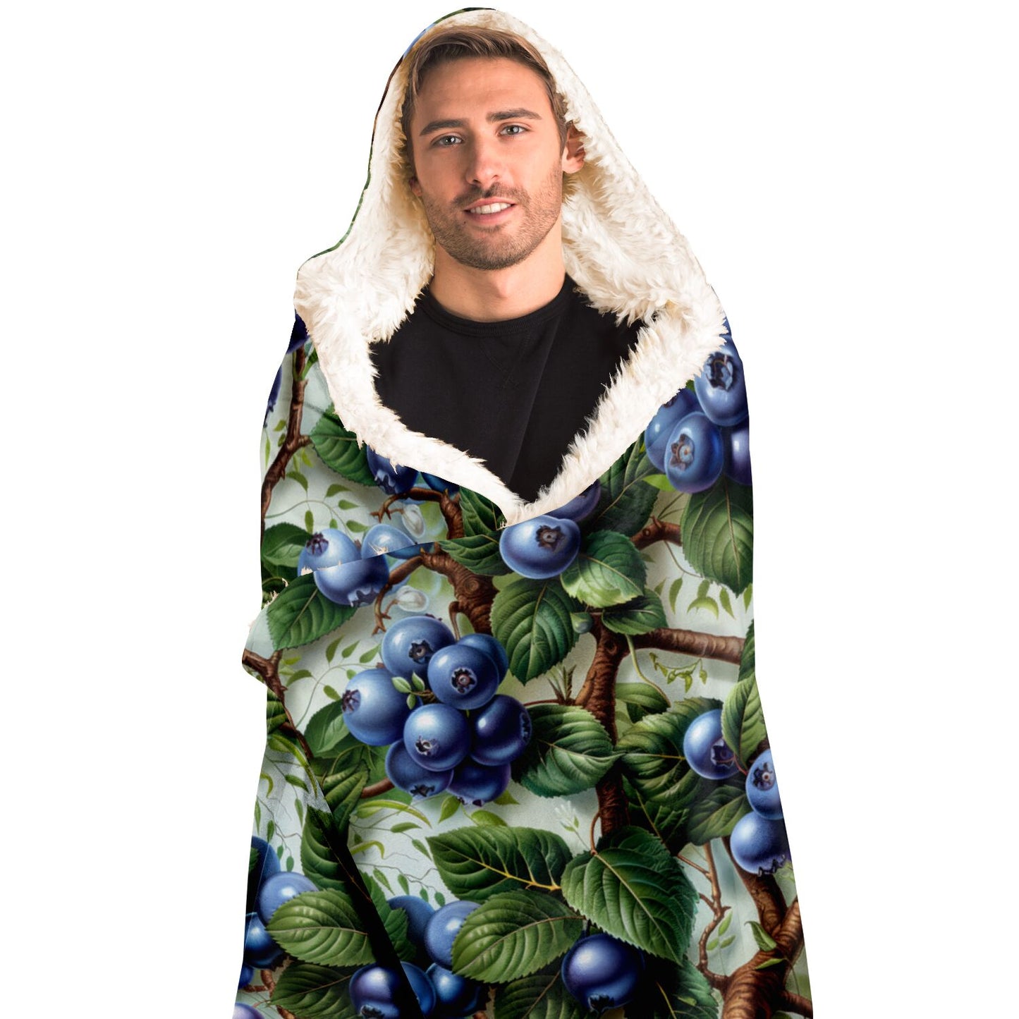 Blueberry Delight Hooded Blanket