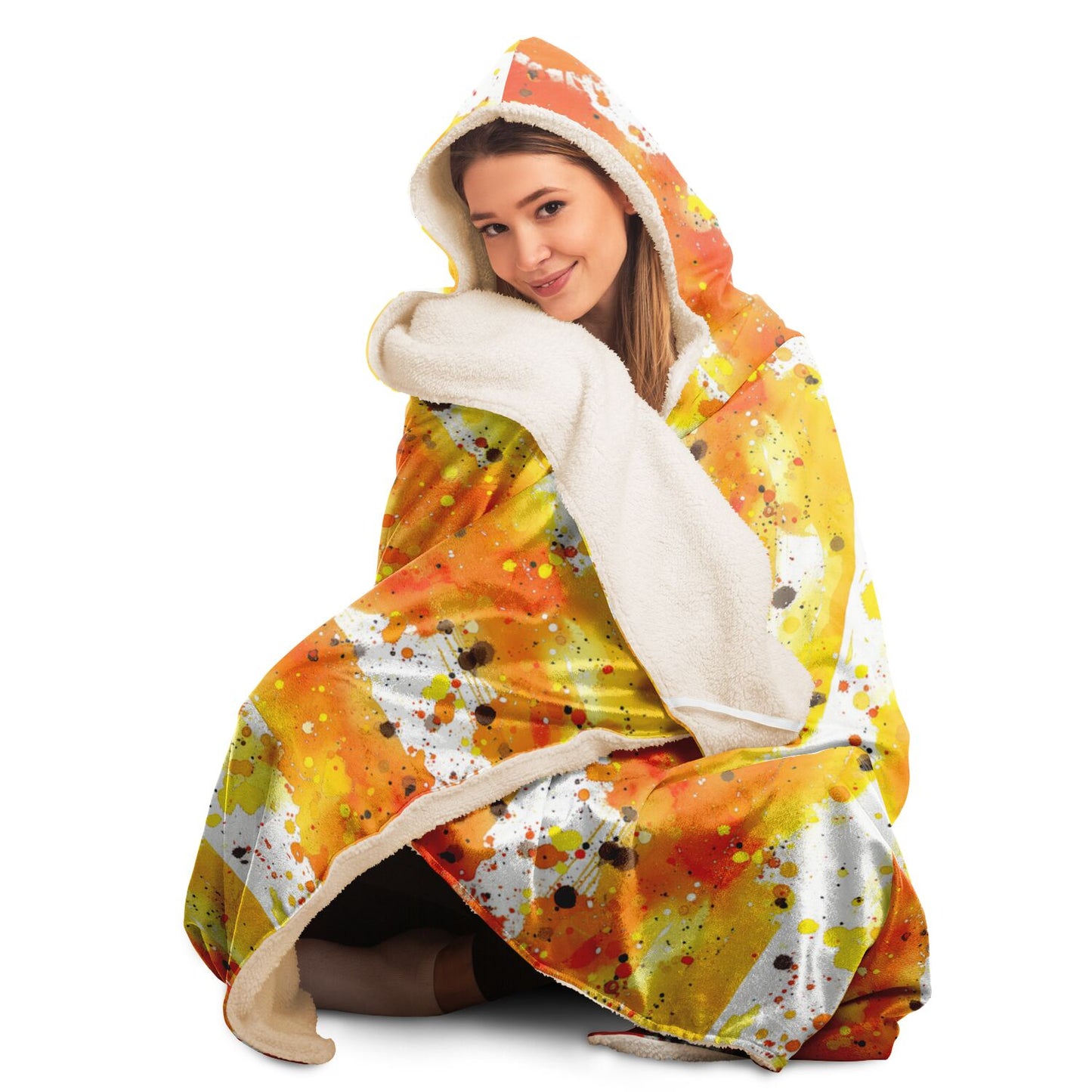 Bright Splash Hooded Blanket