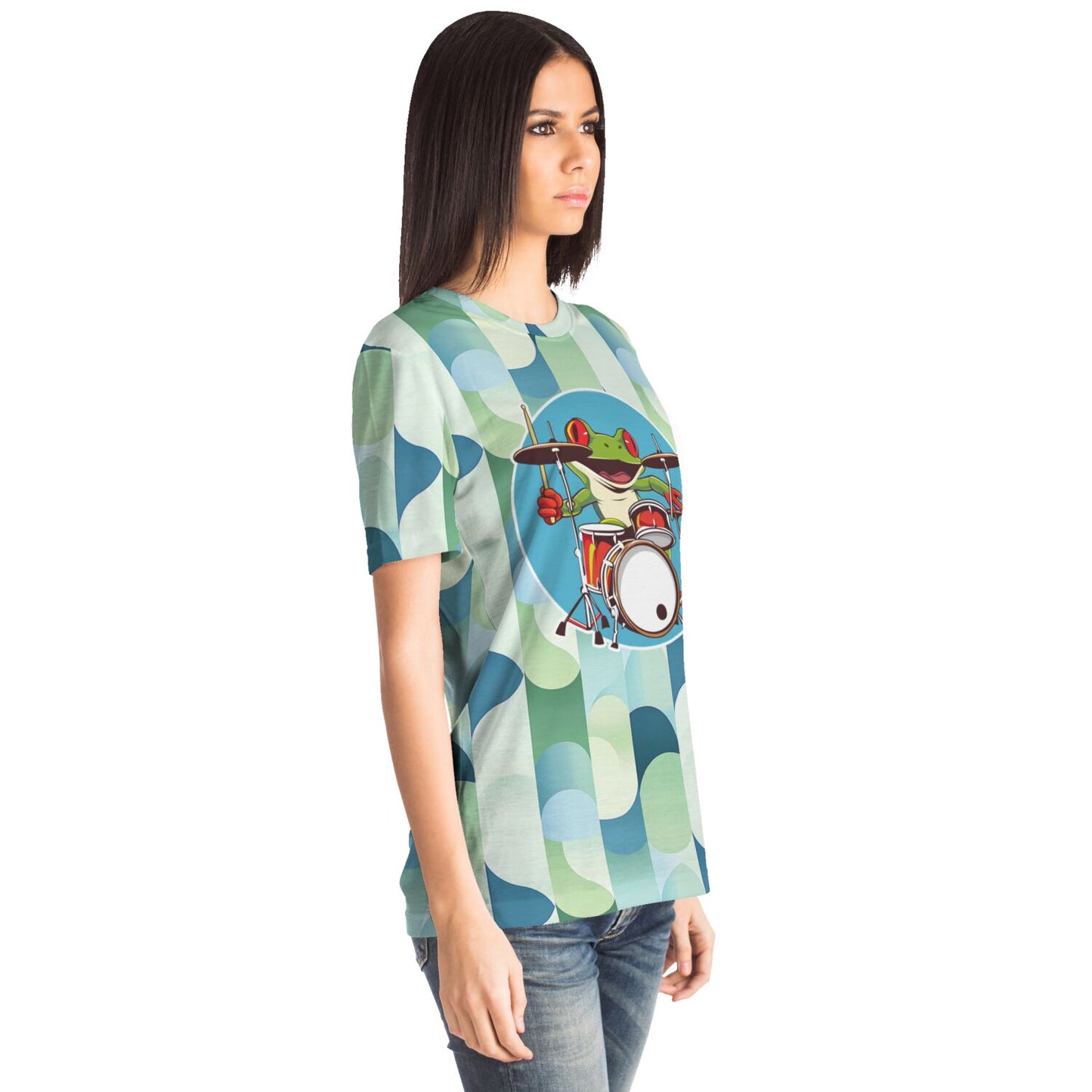 Drumming Frog Retro Groove T-Shirt