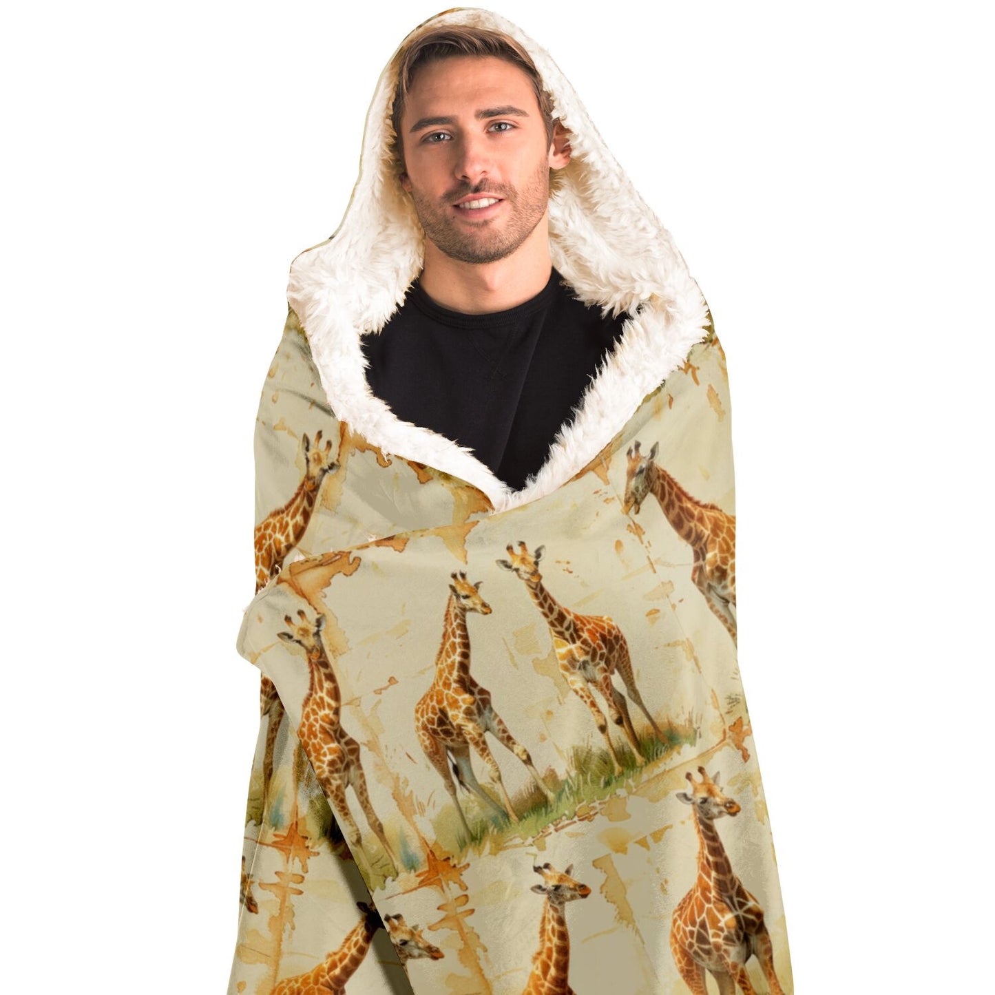 Graceful Giraffes Hooded Blanket