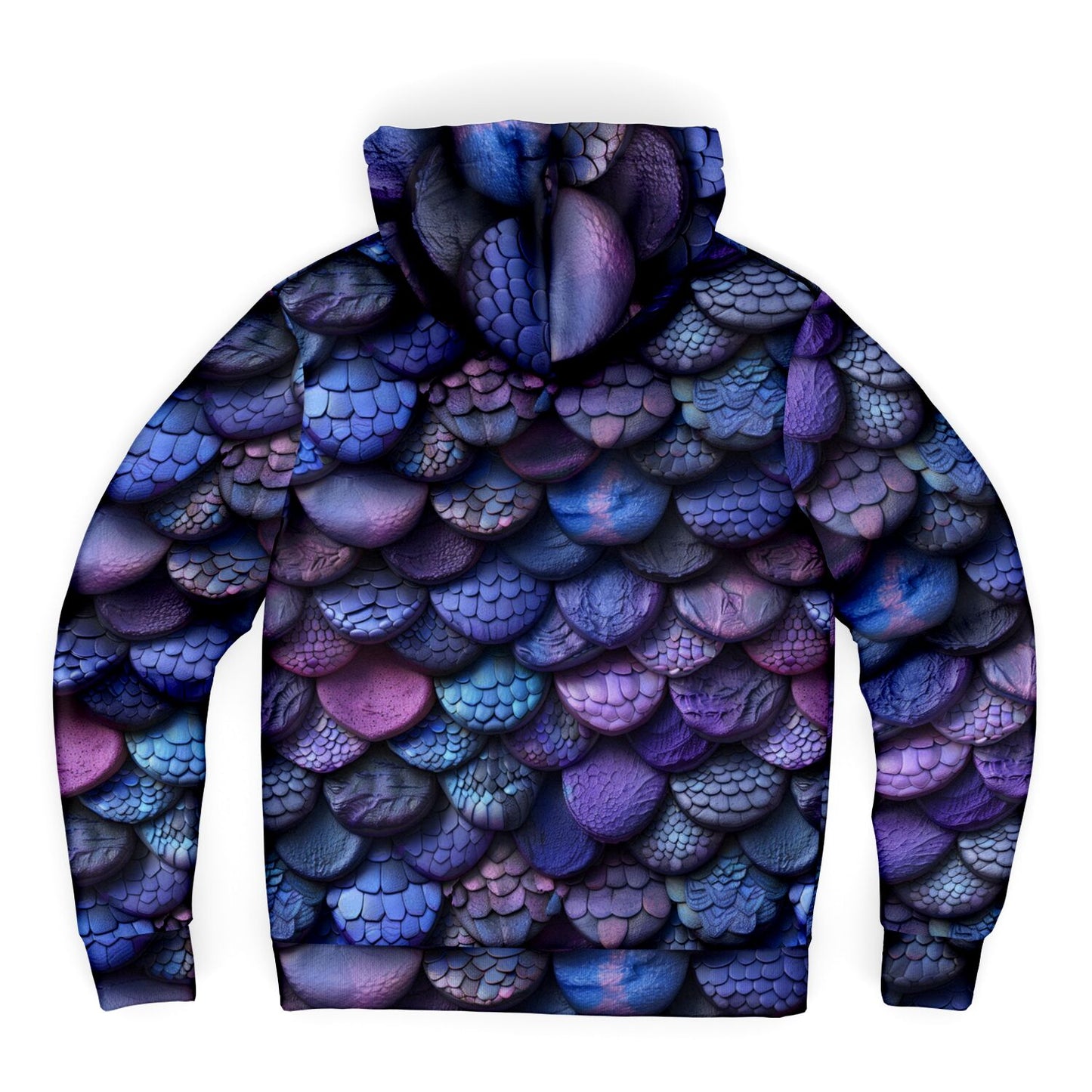 Mystic Dragon Scale Microfleece Zip hoodie - AOP