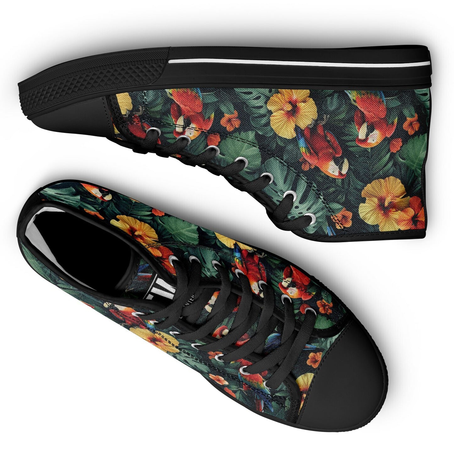 Tropical Parrot High Top Shoes