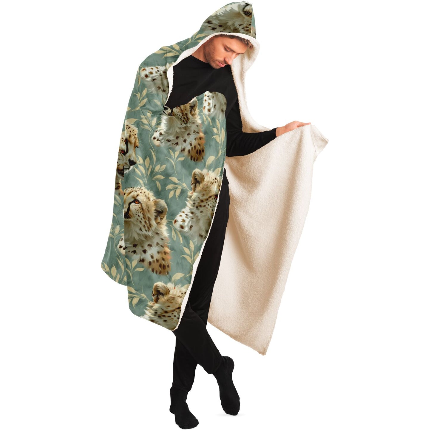 Majestic Cheetah Hooded Blanket